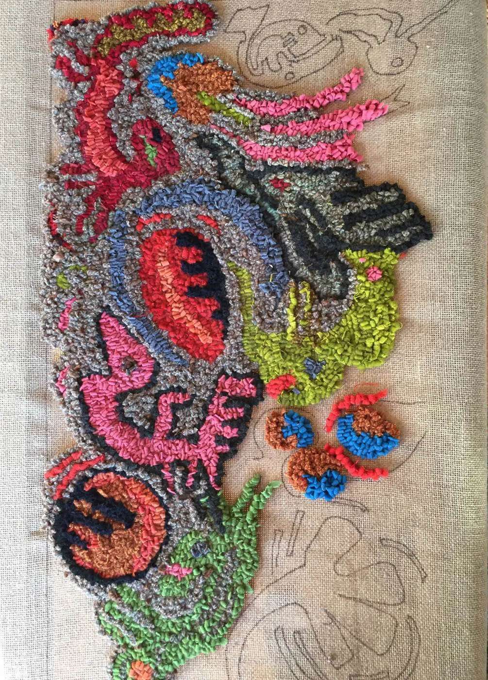 Beginnings-of-Rug-1, Susan Tooke