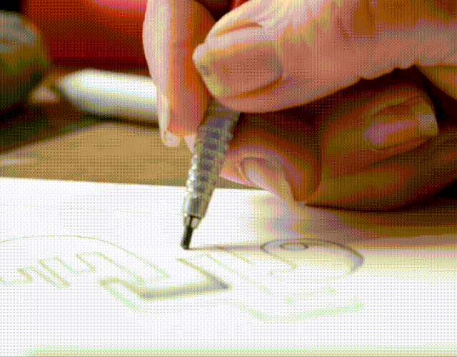 Susan Tooke animated GIF - close up of a hand drawing